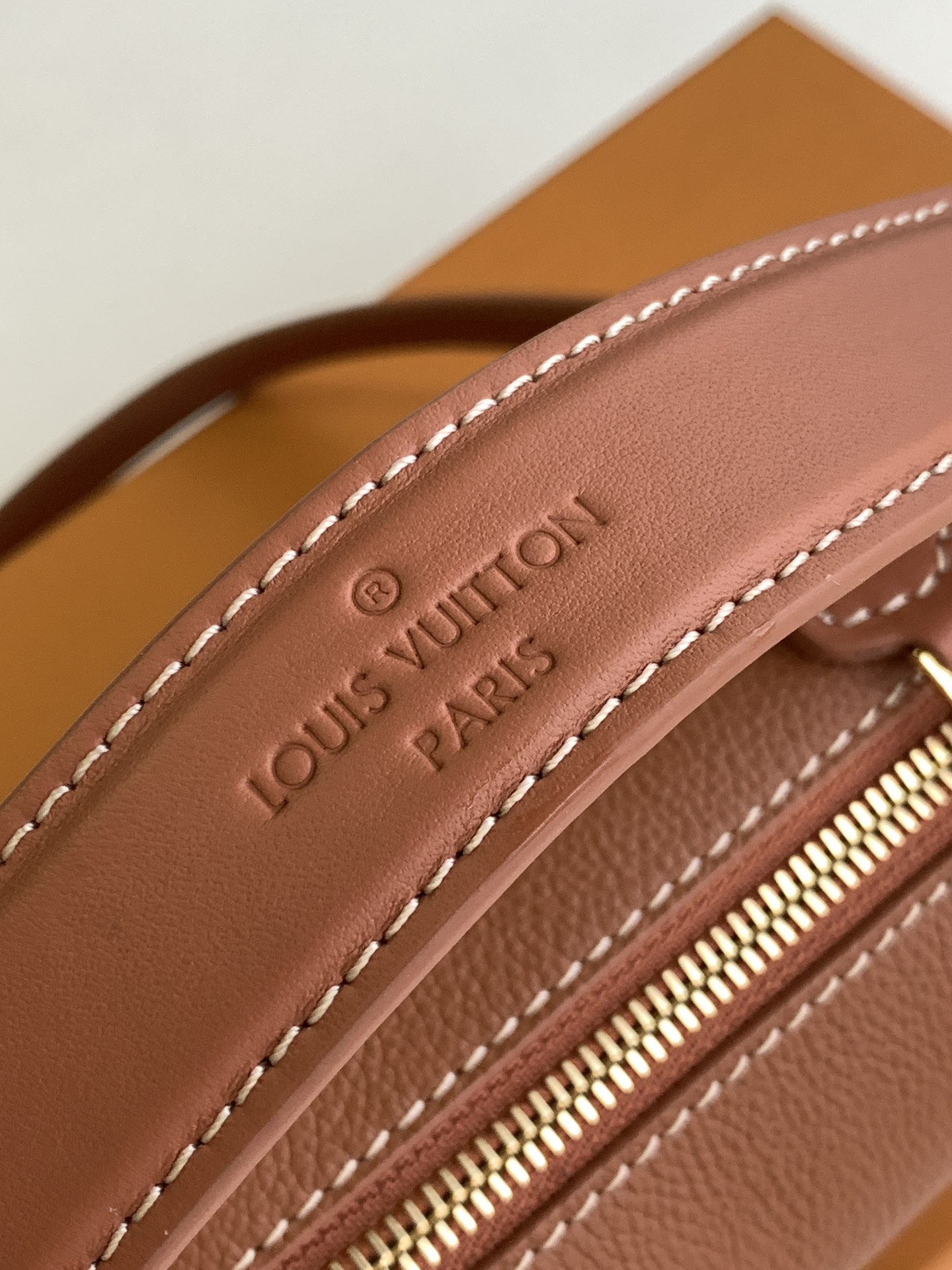 Side Trunk Pm Handbags H27 Cognac Calfskin M15224