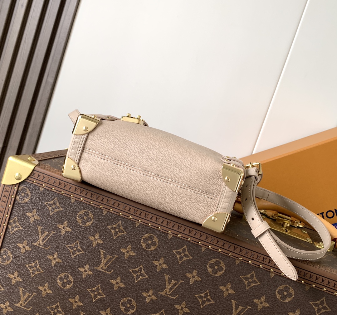 Side Trunk Pm Handbags H27 Pearl Pink Calfskin M25071
