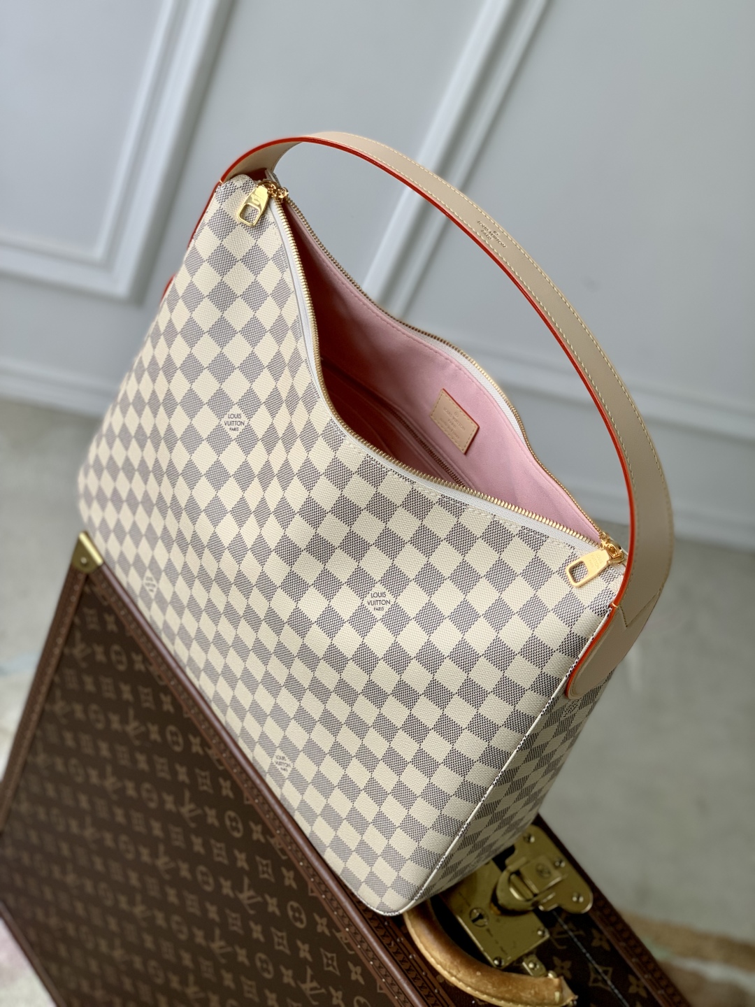 Slouchy Mm Handbags Damier Azur N00126