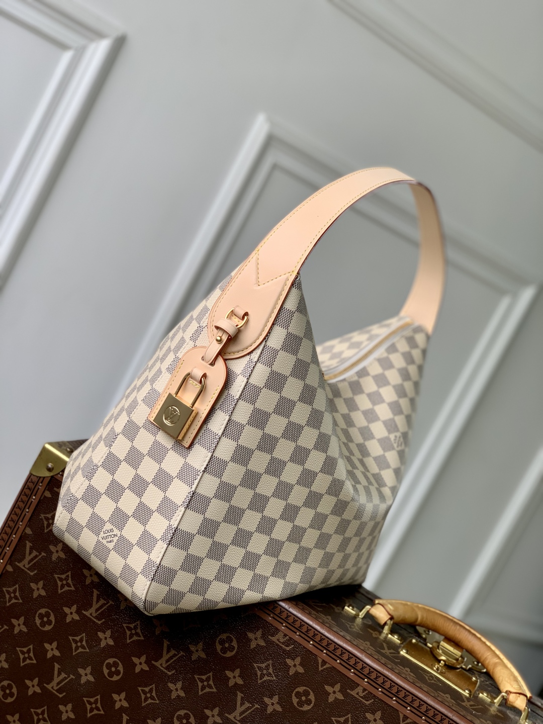 Slouchy Mm Handbags Damier Azur N00126