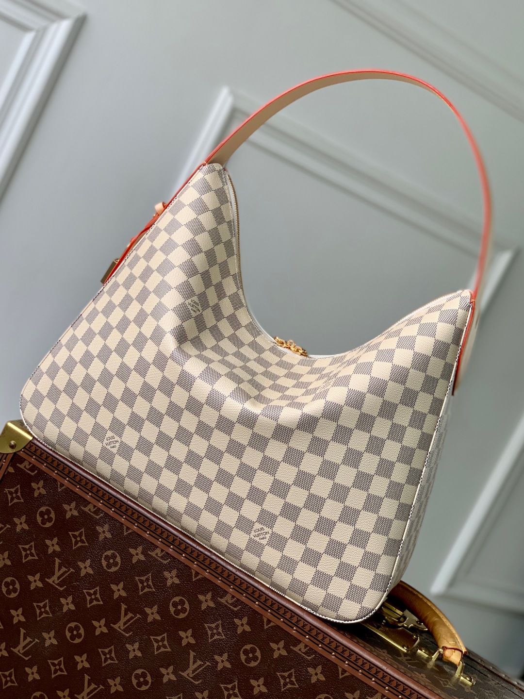Slouchy Mm Handbags Damier Azur N00126