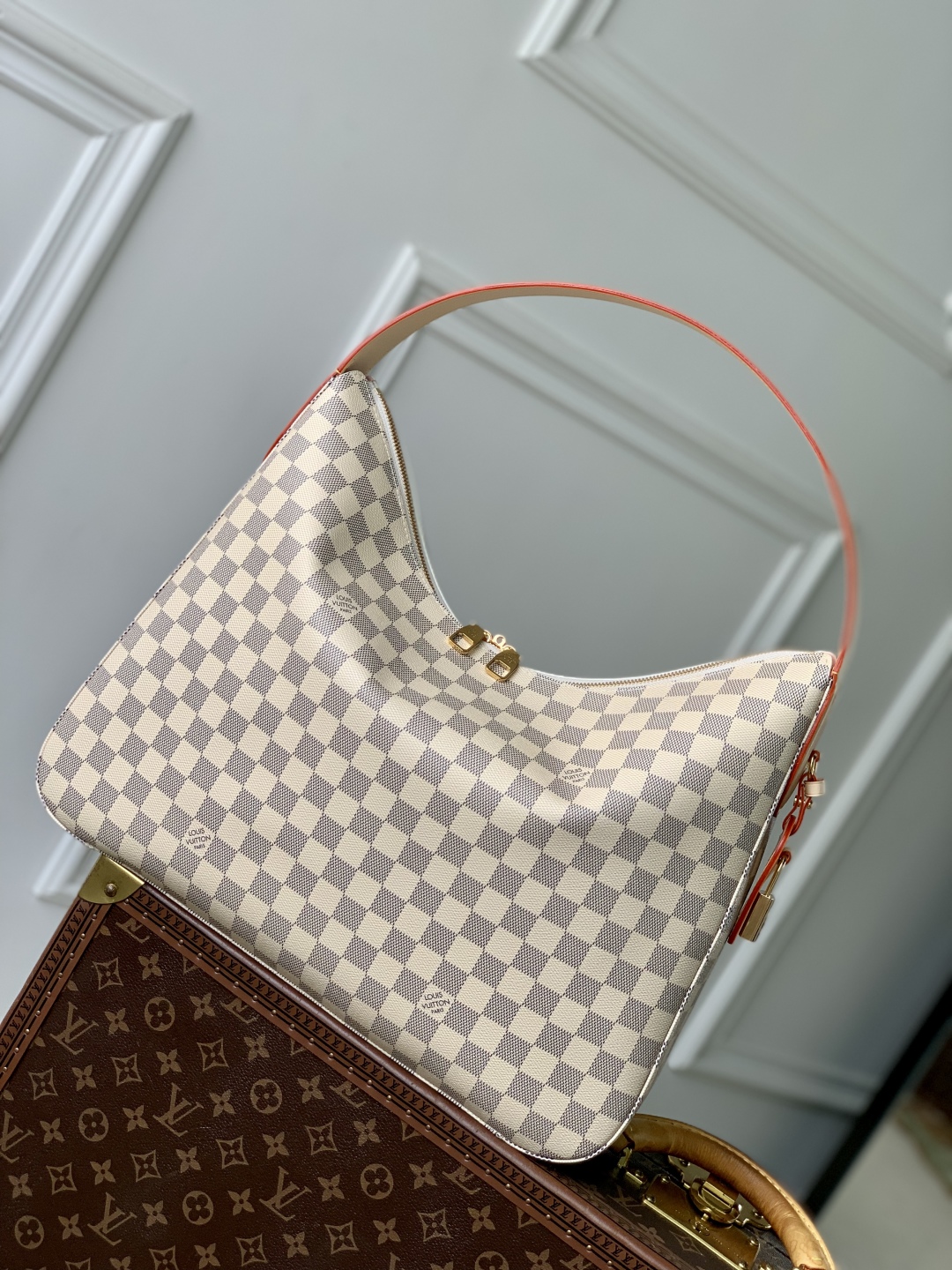 Slouchy Mm Handbags Damier Azur N00126
