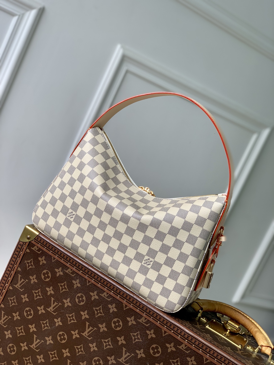Slouchy Pm Handbags Damier Azur N00116