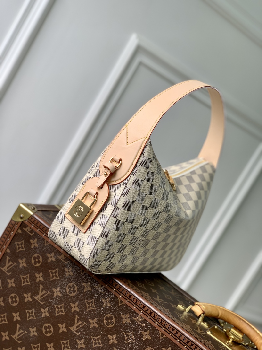 Slouchy Pm Handbags Damier Azur N00116