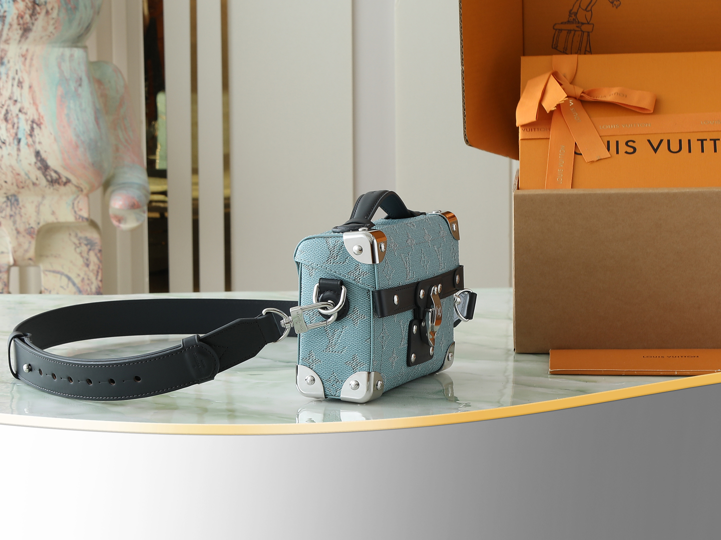 Soul Trunk Bag G71 Blue Monogram Heritage M15035