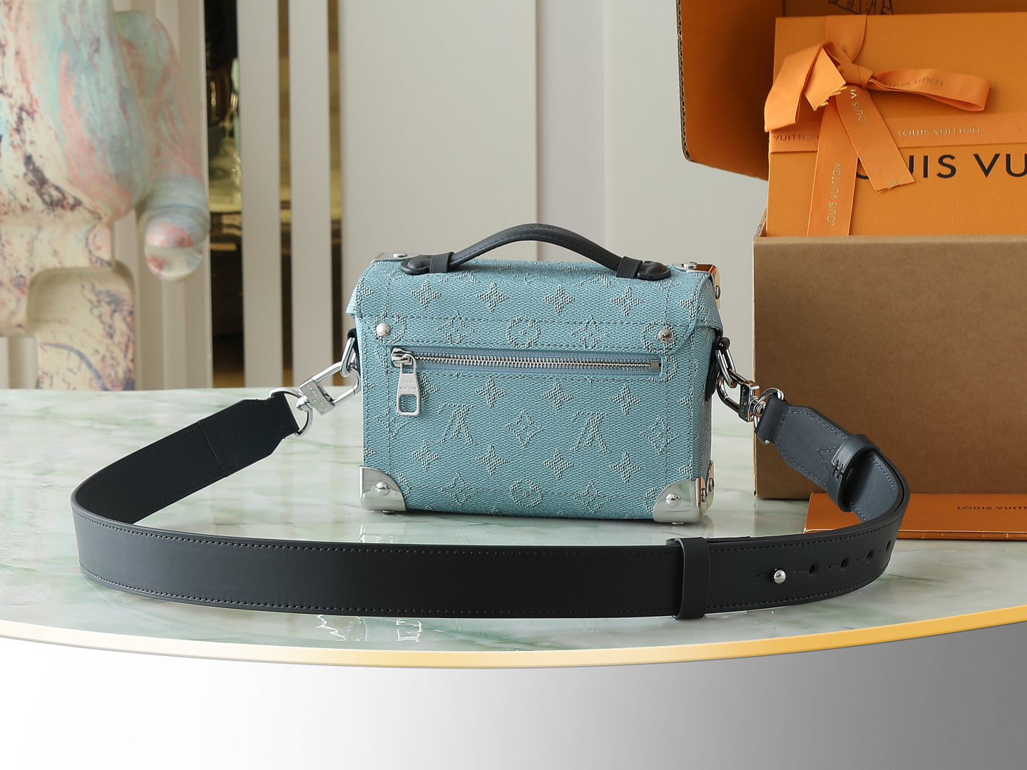 Soul Trunk Bag G71 Blue Monogram Heritage M15035