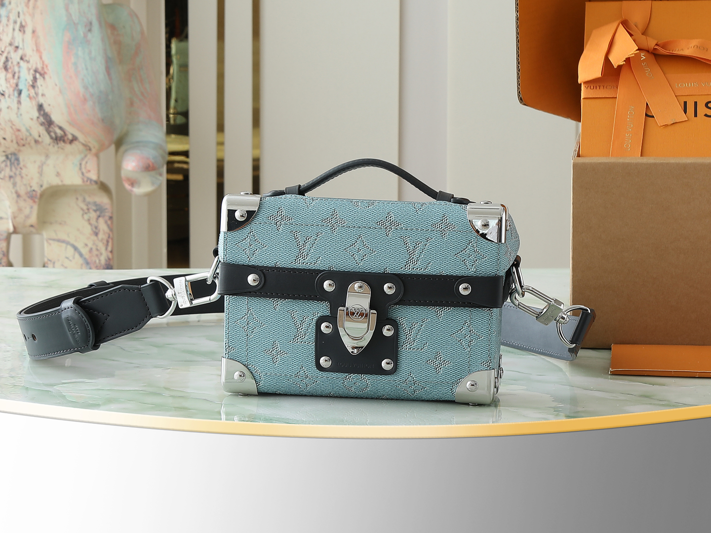 Soul Trunk Bag G71 Blue Monogram Heritage M15035