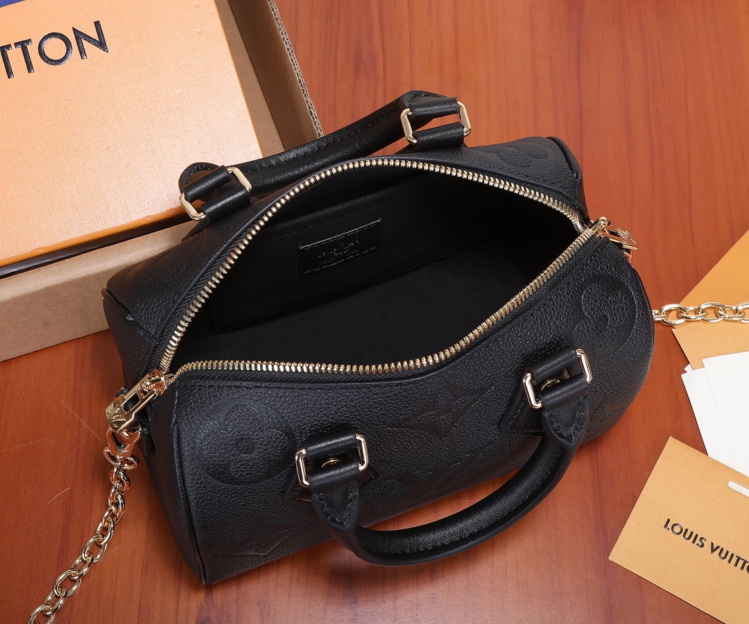 Speedy Bandoulière 20 Monogram Empreinte Leather Black M58953