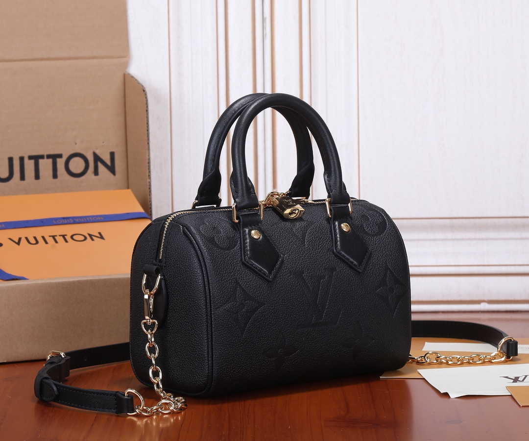 Speedy Bandoulière 20 Monogram Empreinte Leather Black M58953