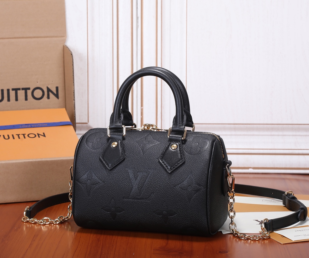 Speedy Bandoulière 20 Monogram Empreinte Leather Black M58953