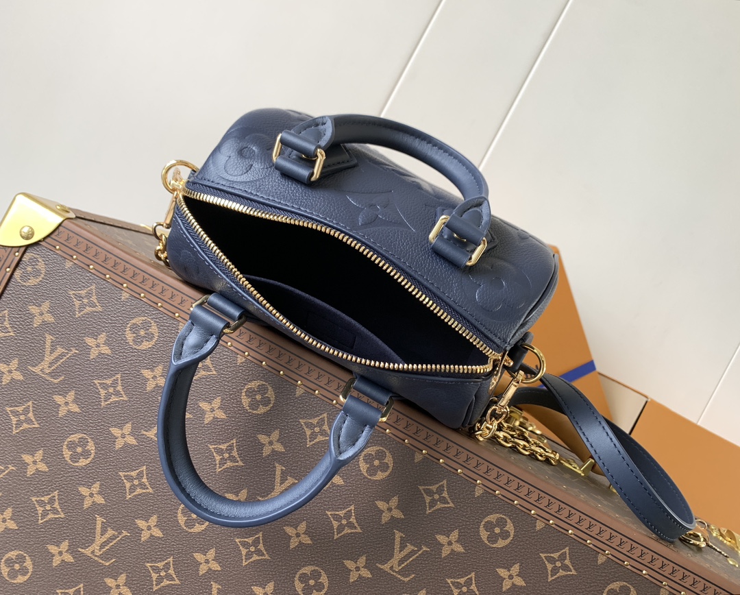 Speedy Bandoulière 20 Monogram Empreinte Leather Navy M14200