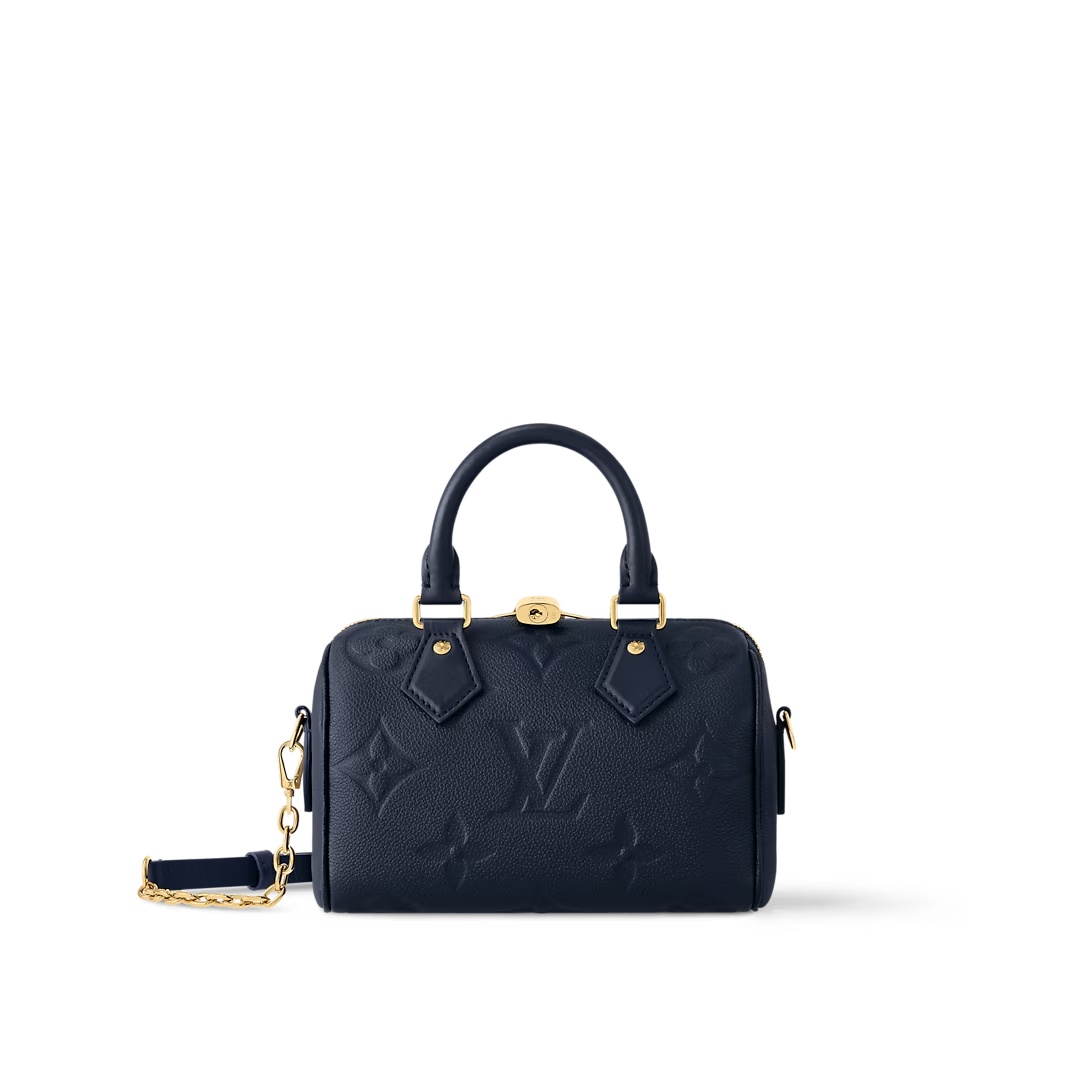 Speedy Bandoulière 20 Monogram Empreinte Leather Navy M14200