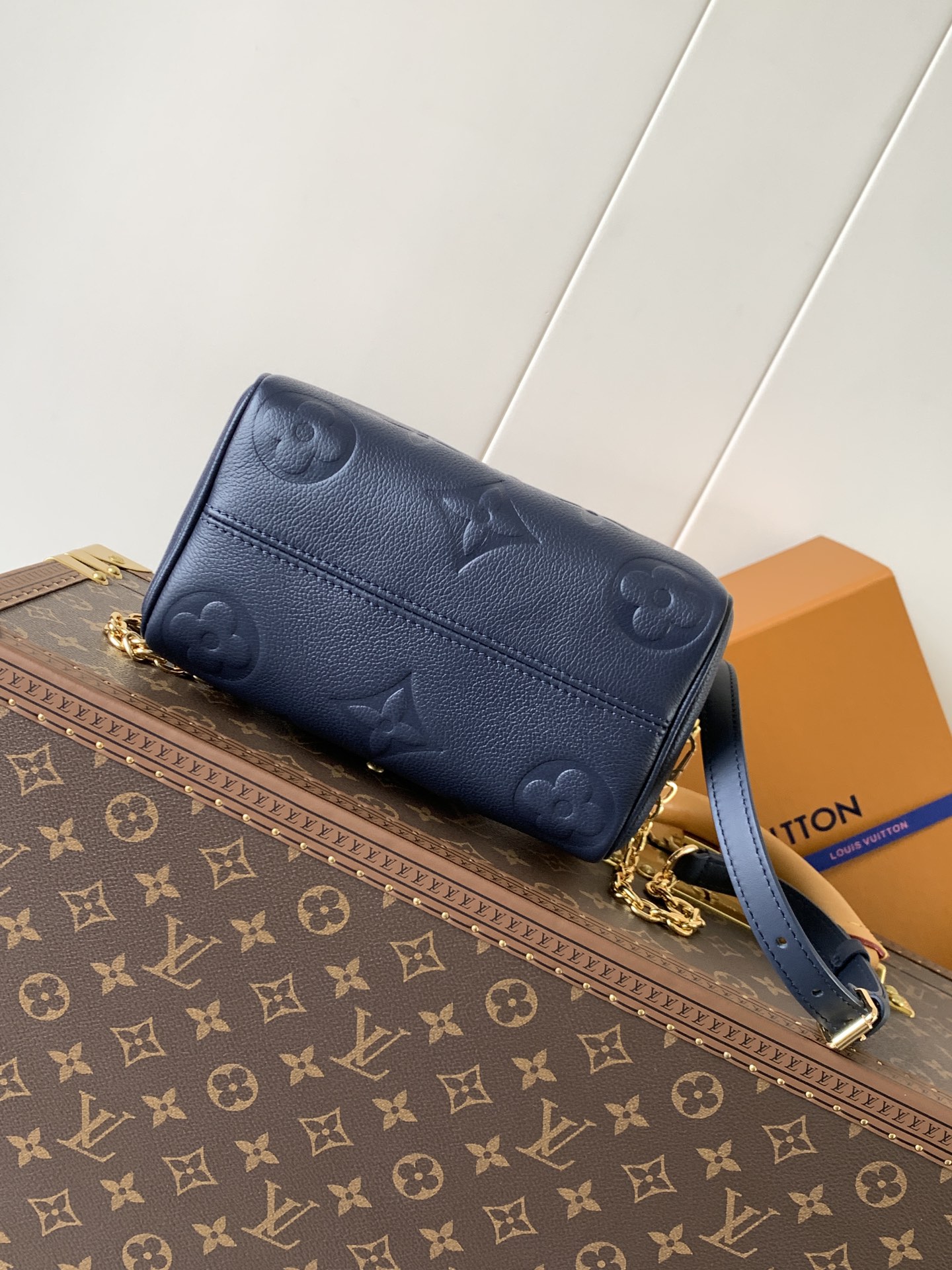 Speedy Bandoulière 20 Monogram Empreinte Leather Navy M14200