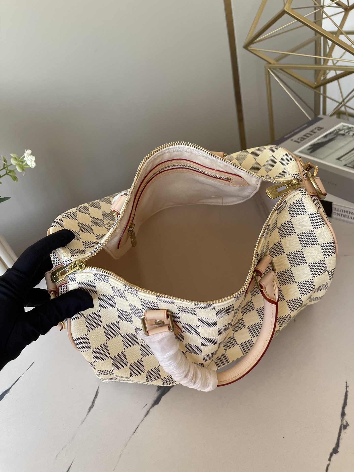 Speedy Bandoulière 30 Damier Azur N40592
