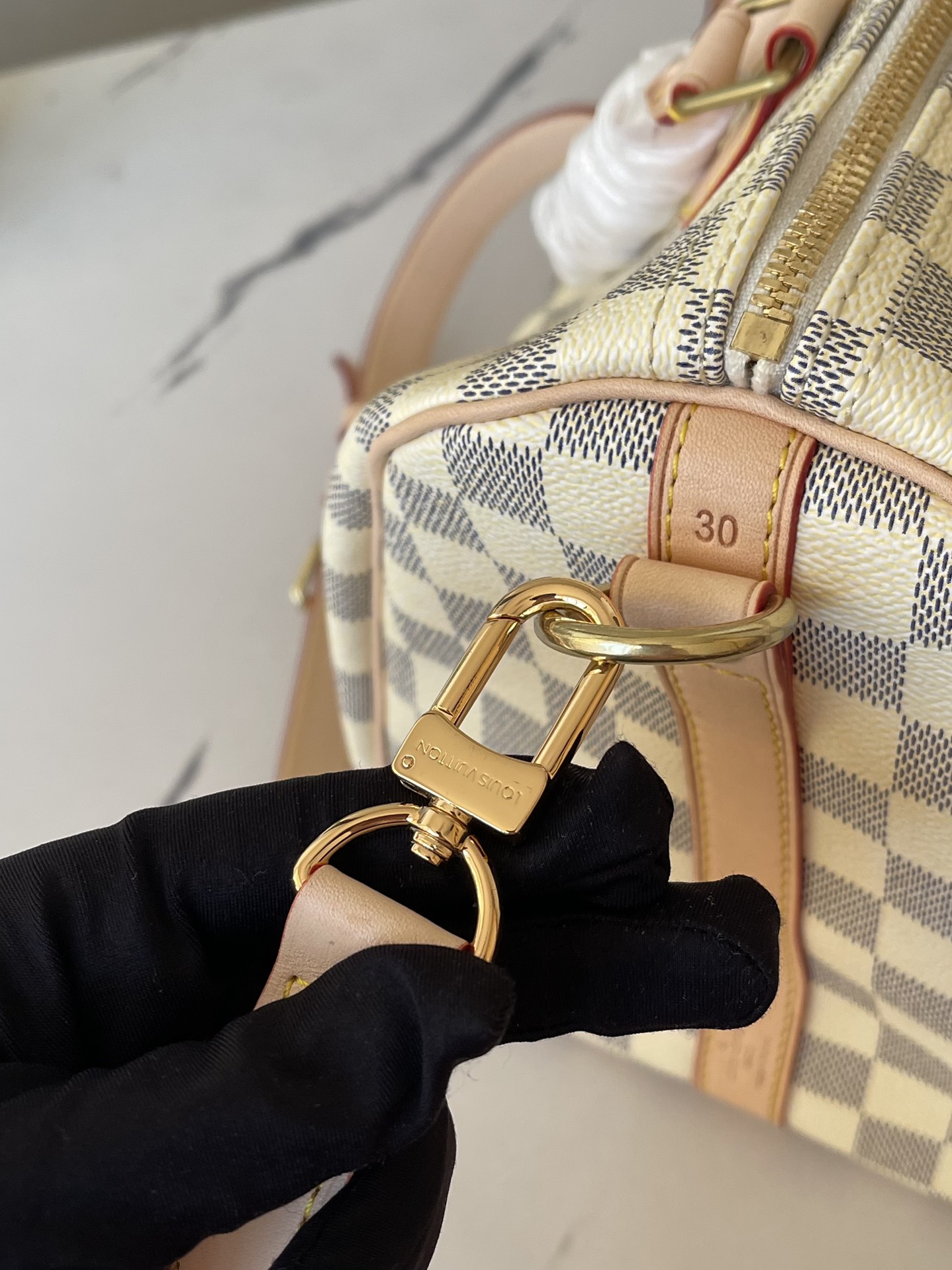 Speedy Bandoulière 30 Damier Azur N40592