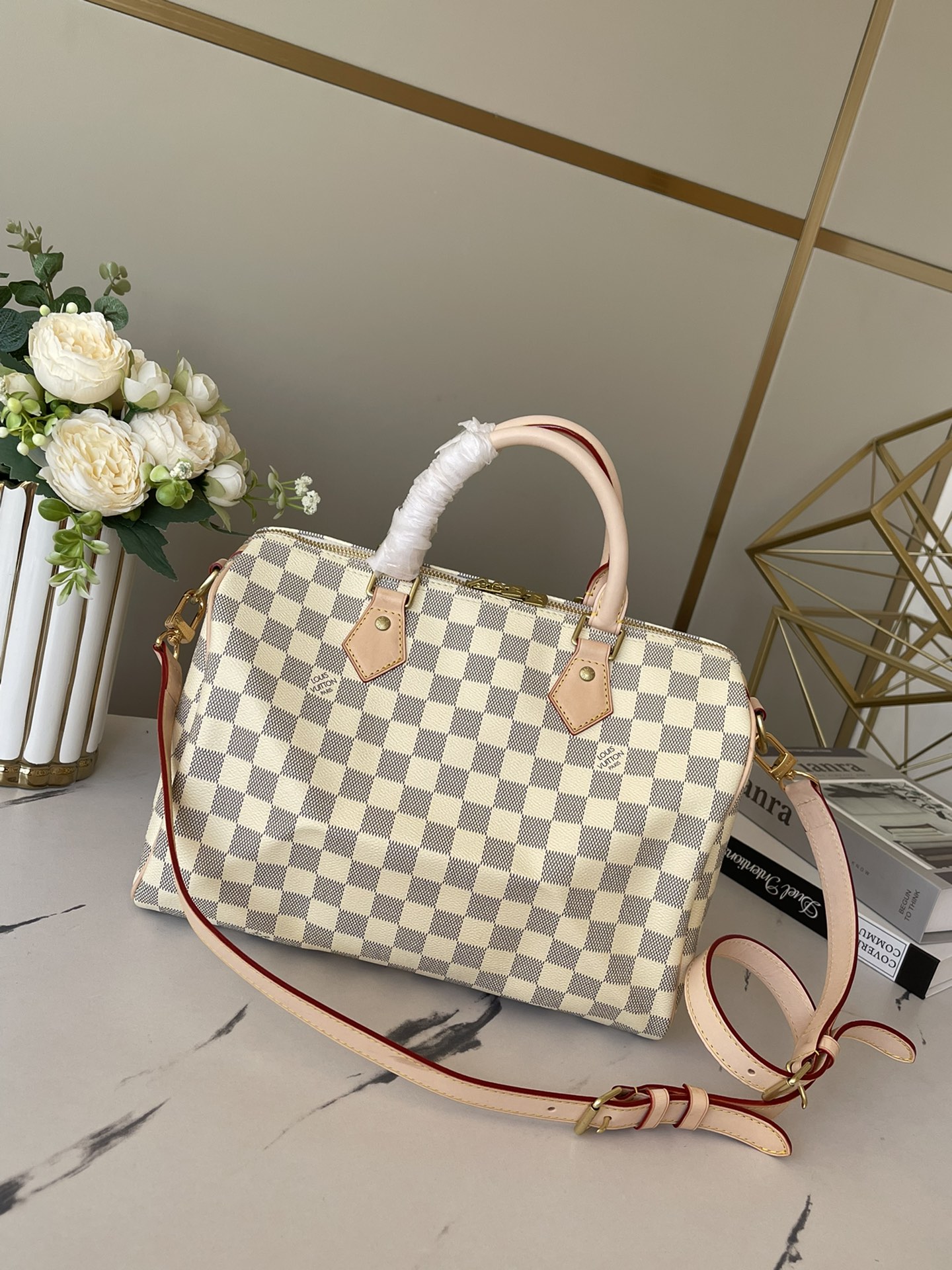 Speedy Bandoulière 30 Damier Azur N40592