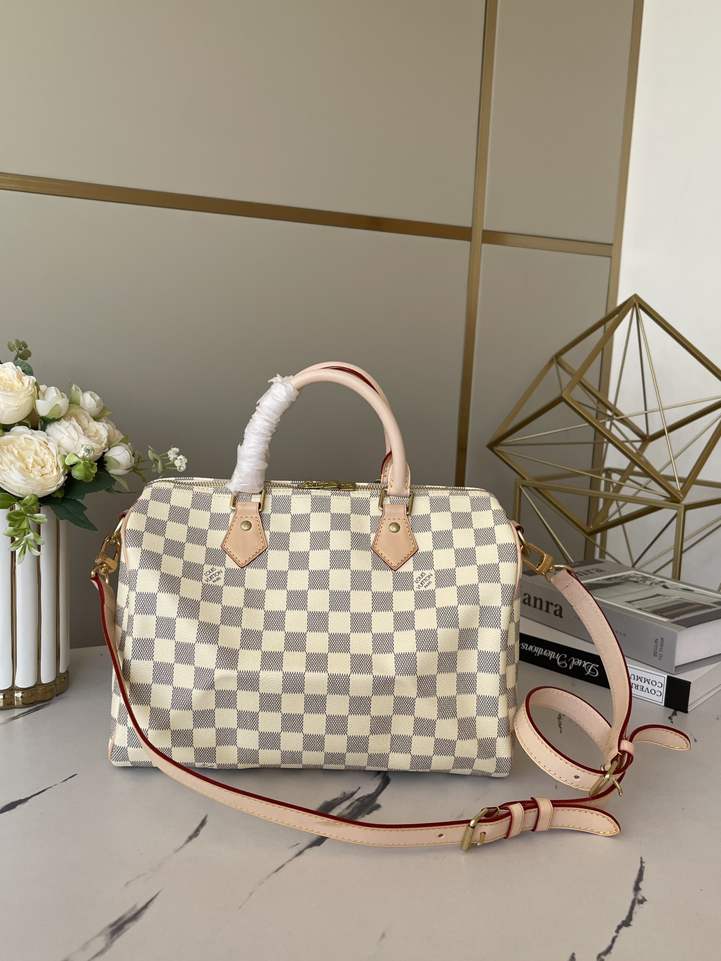Speedy Bandoulière 30 Damier Azur N40592