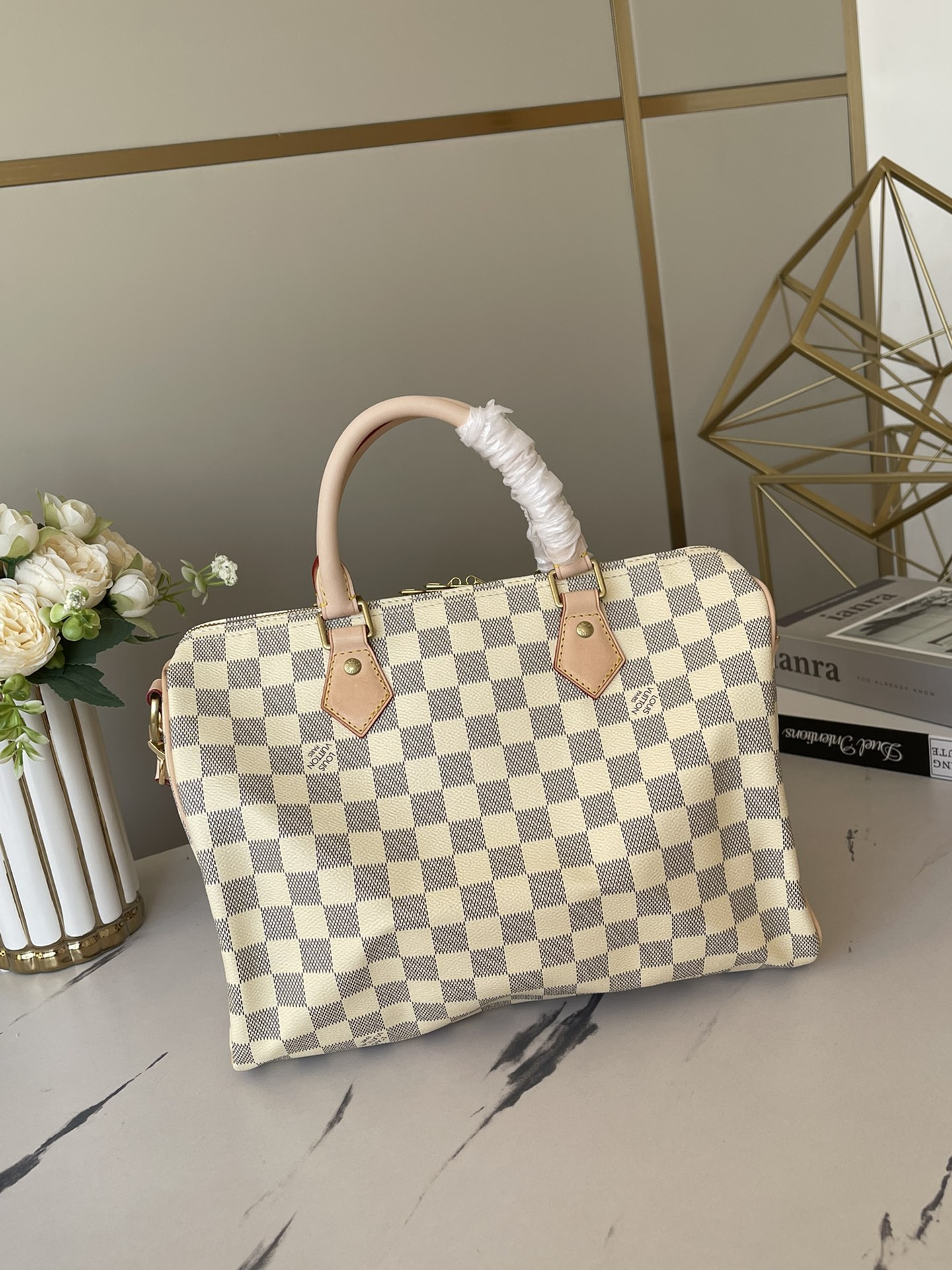 Speedy Bandoulière 30 Damier Azur N40592