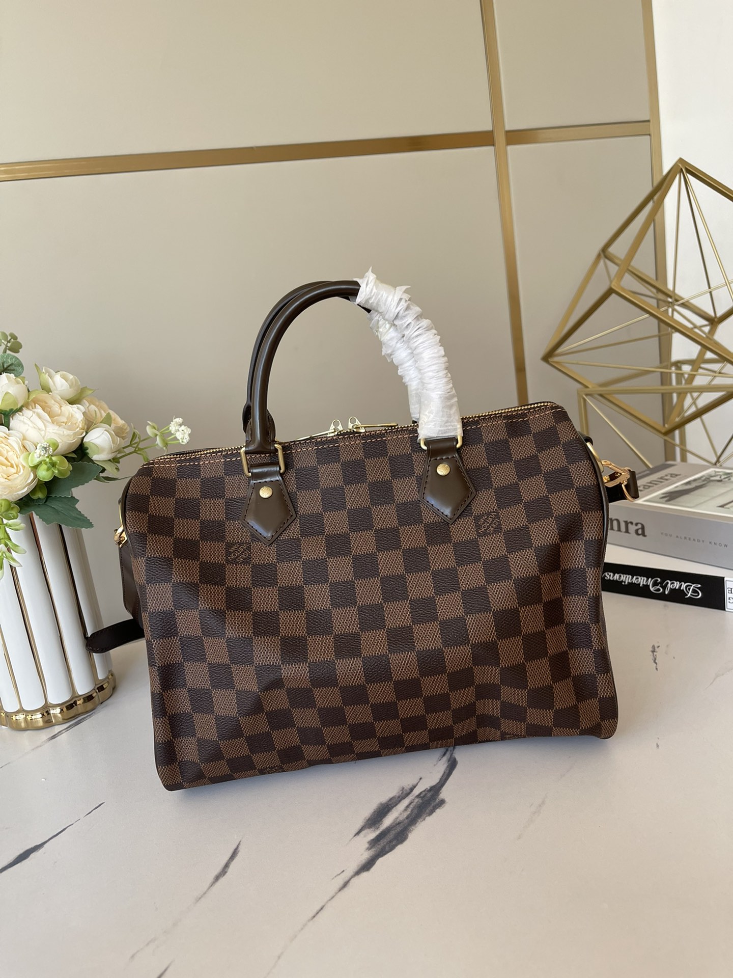 Speedy Bandoulière 30 Damier Ebene N40590