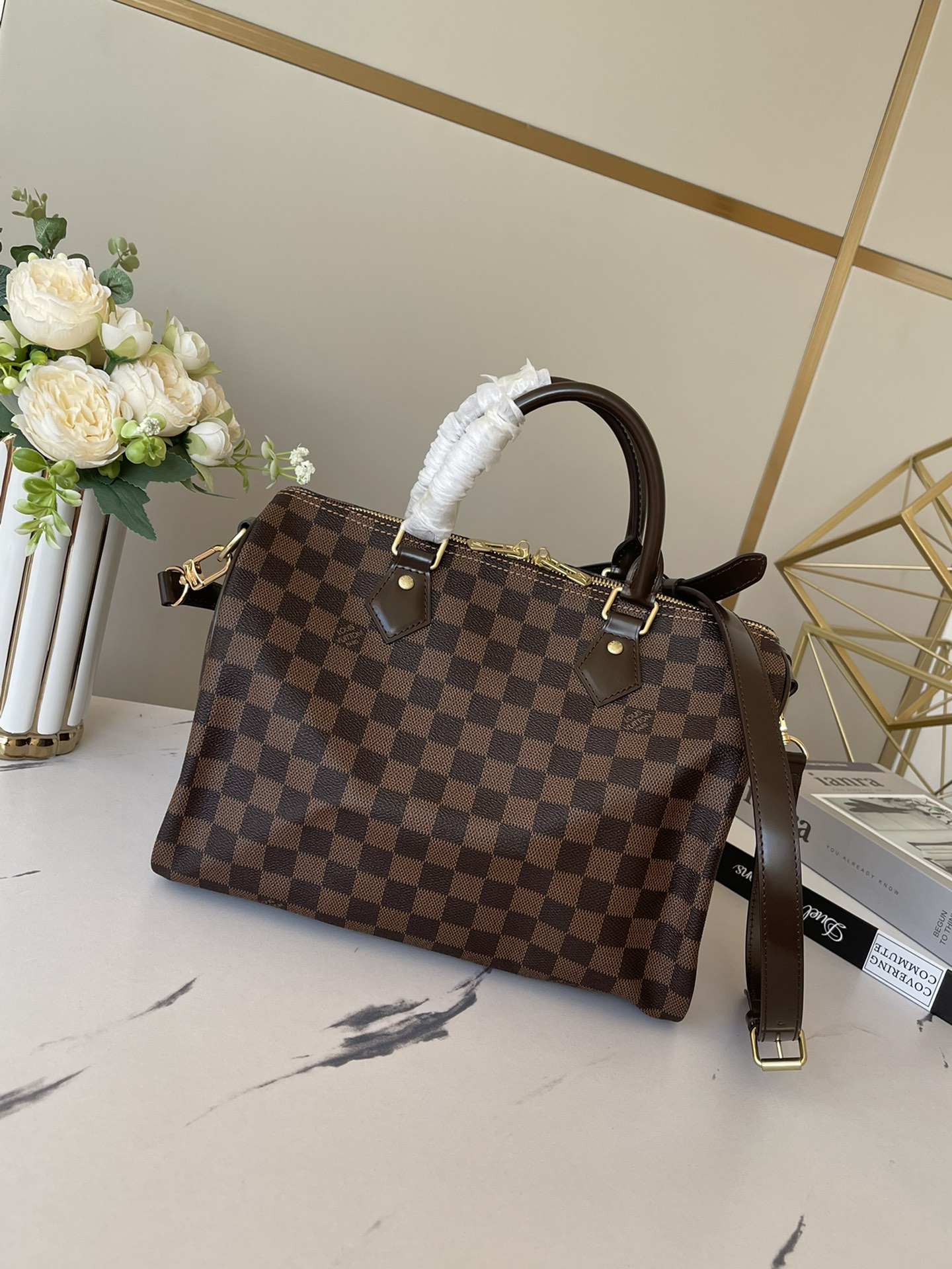 Speedy Bandoulière 30 Damier Ebene N40590