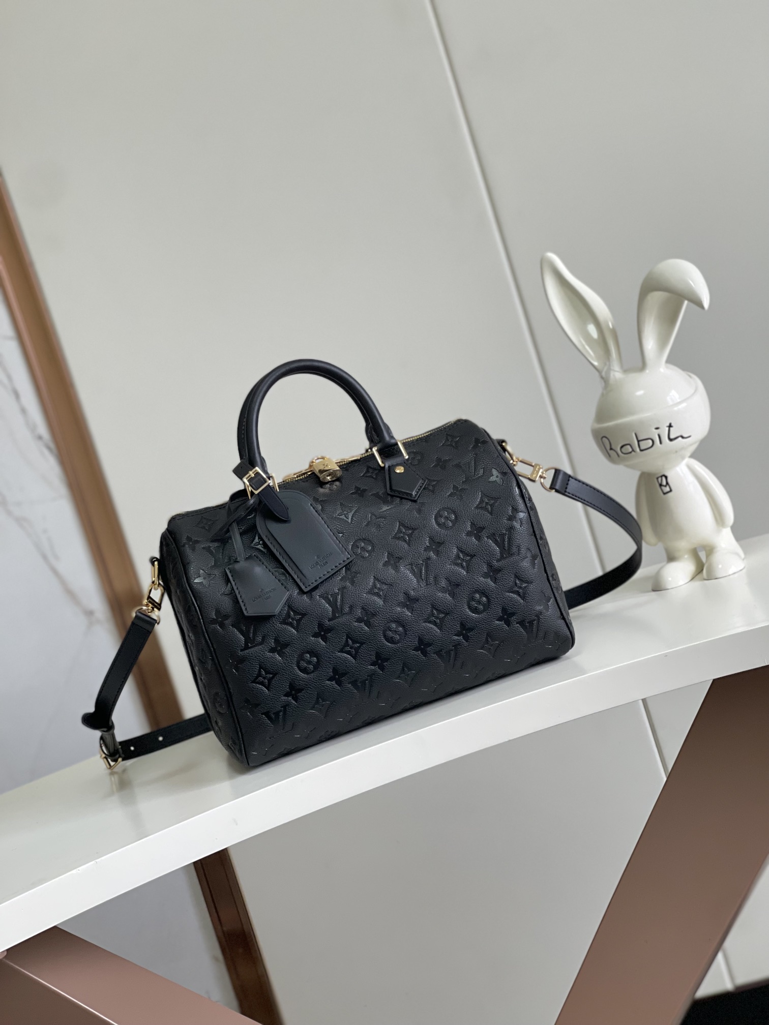 Speedy Soft 30 Dark Monogram Empreinte Leather M47186