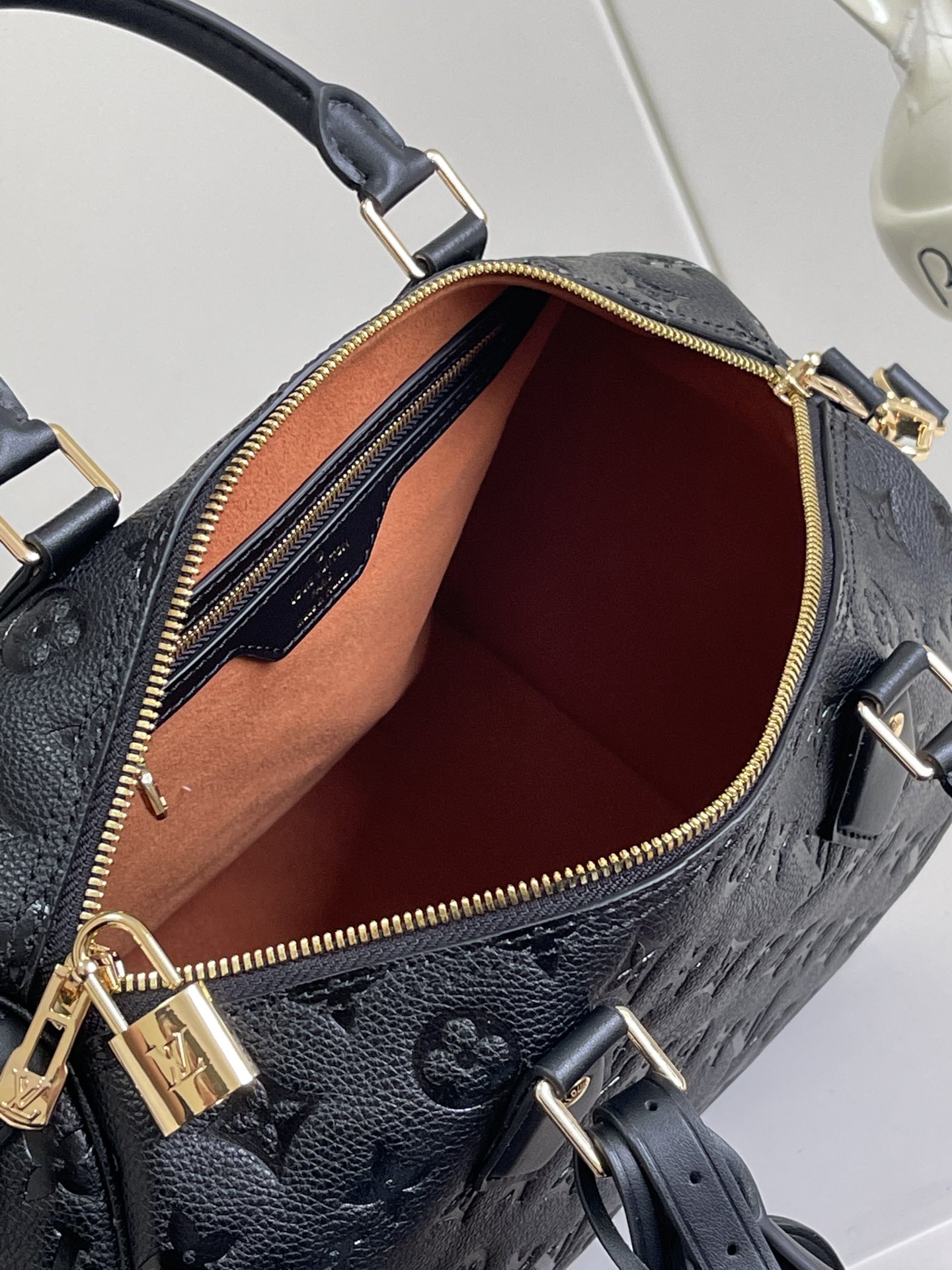 Speedy Soft 30 Dark Monogram Empreinte Leather M47186