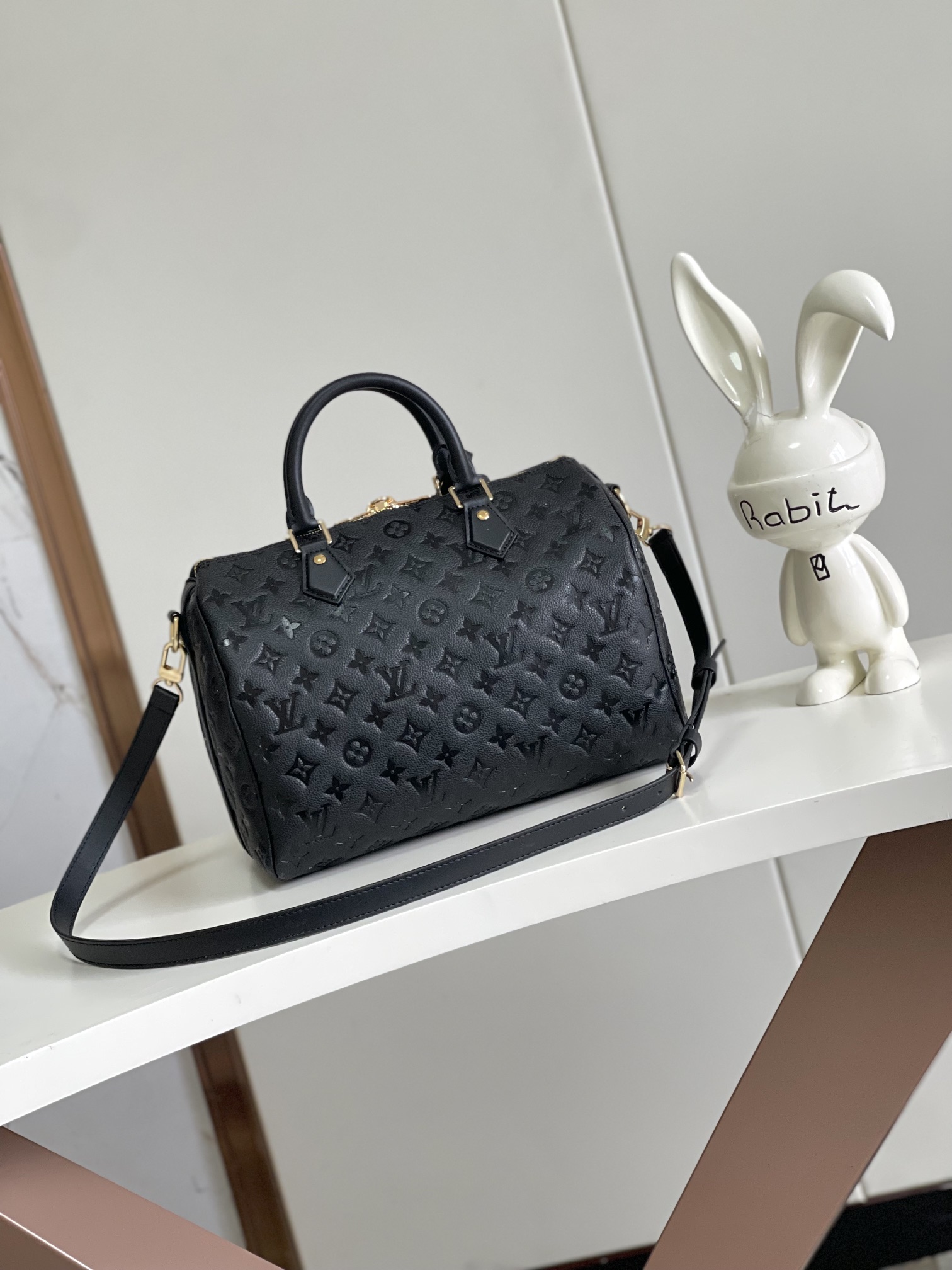 Speedy Soft 30 Dark Monogram Empreinte Leather M47186