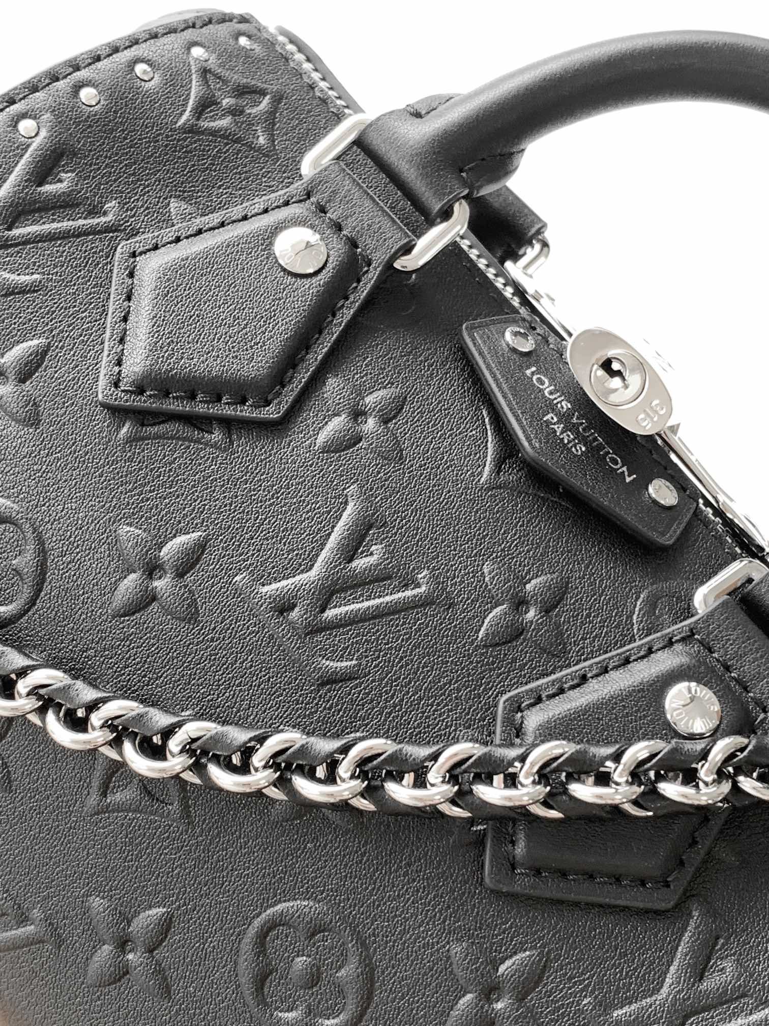 Speedy Trunk 20 Black Calf Leather M14575