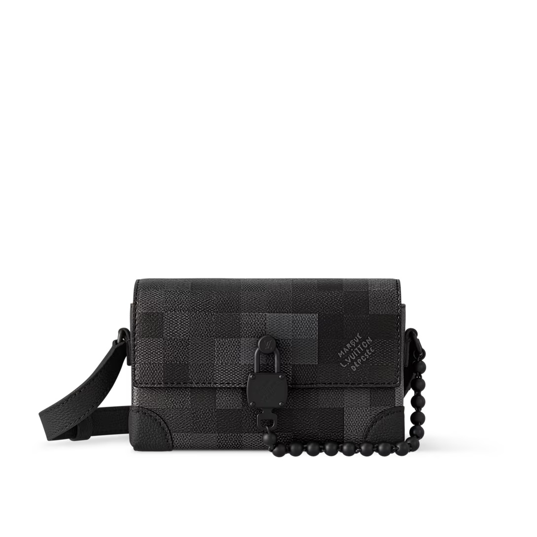 Steamer Wearable Wallet Damoflage Black Coated Canvas M14923