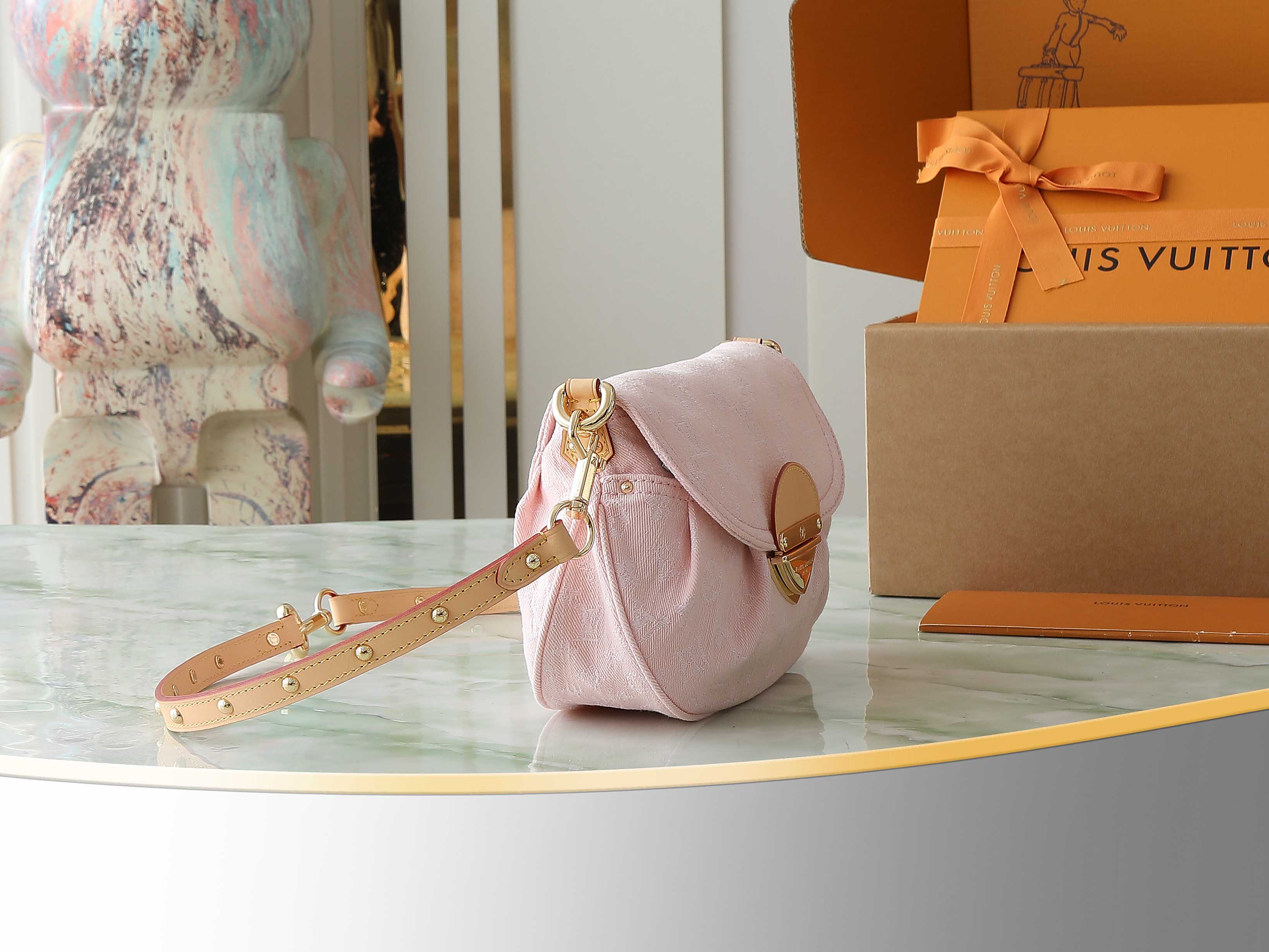 Sunset Crossbody Bag Washed Pink Certified Organic Cotton M13347
