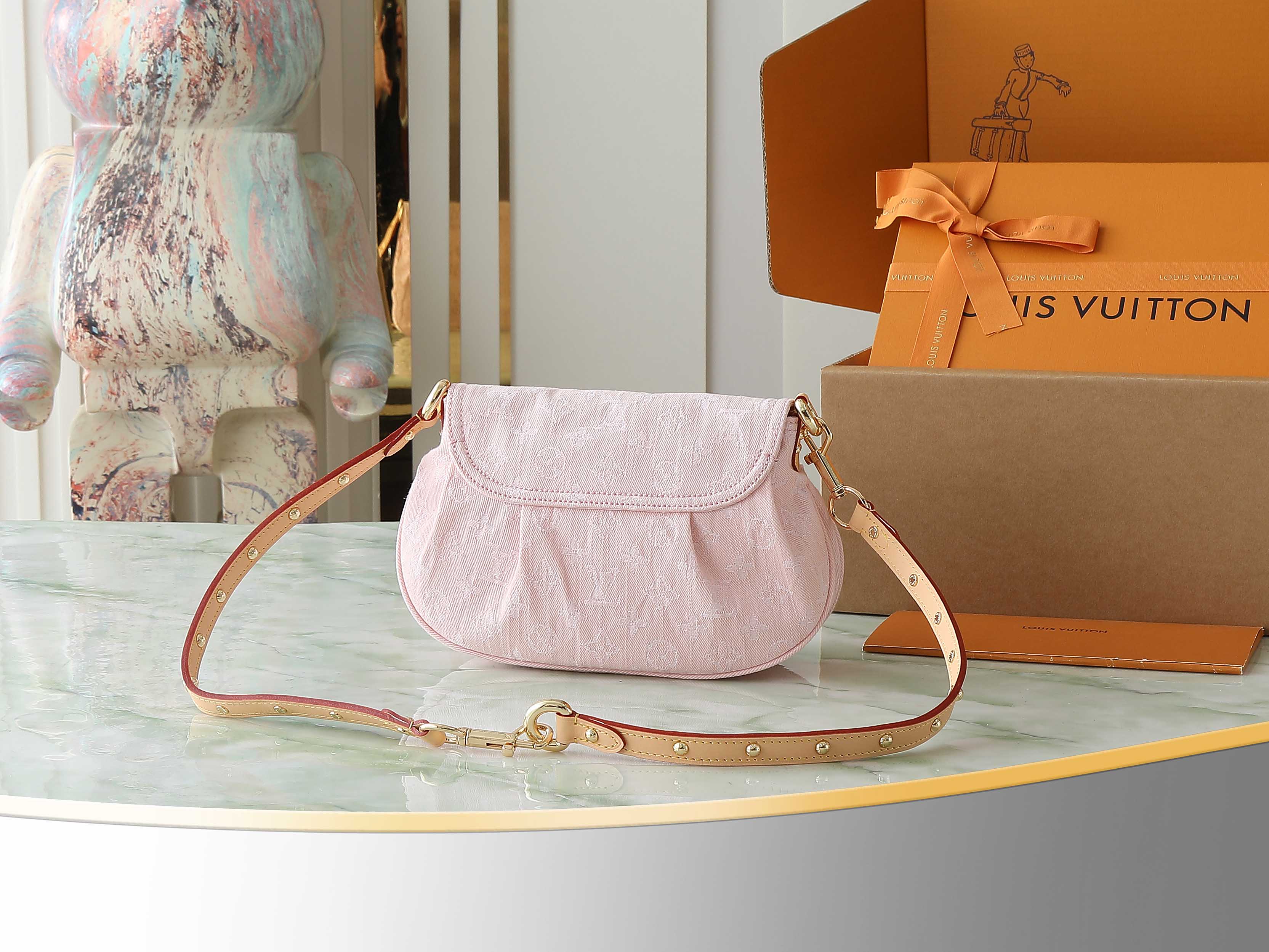 Sunset Crossbody Bag Washed Pink Certified Organic Cotton M13347