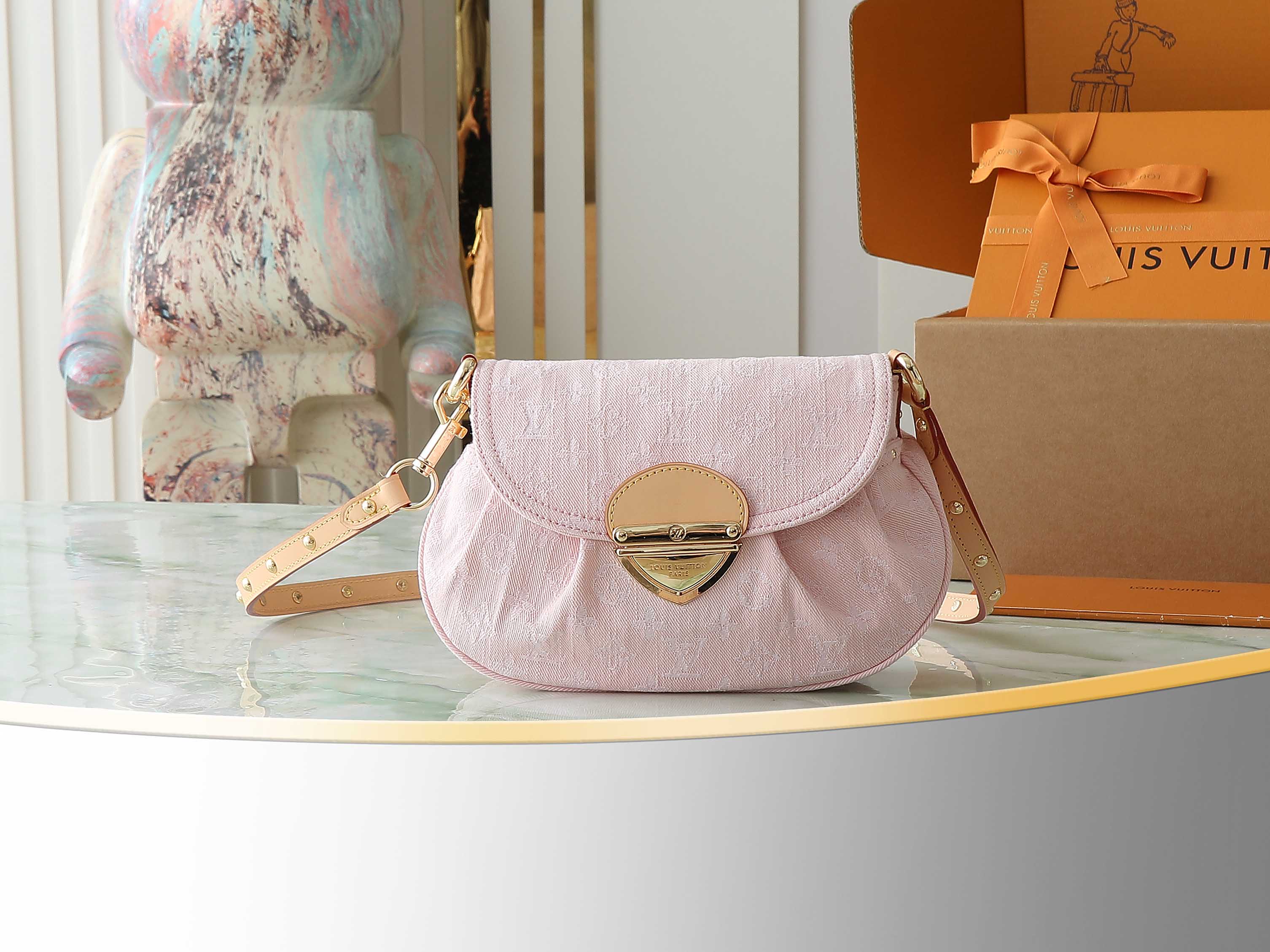 Sunset Crossbody Bag Washed Pink Certified Organic Cotton M13347