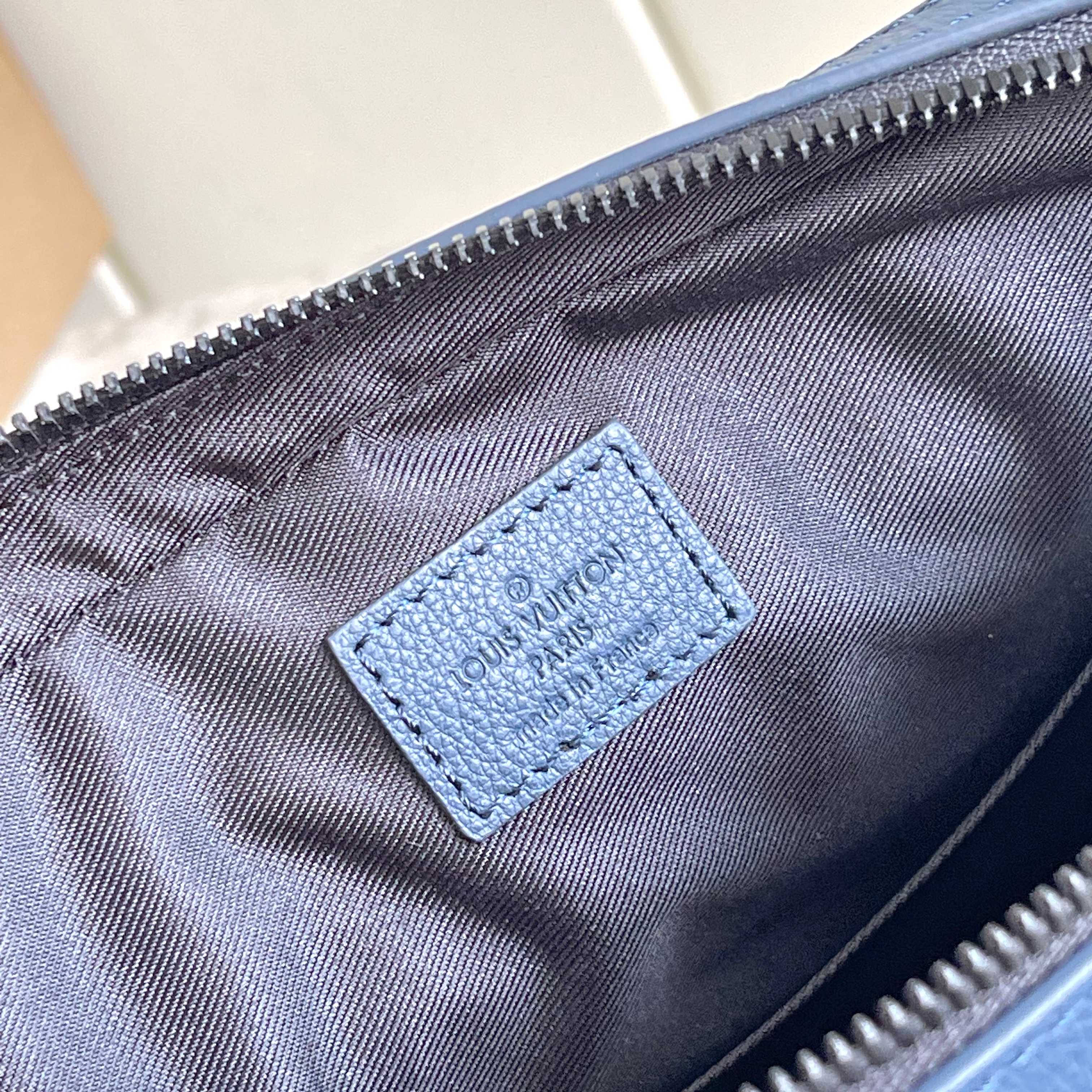 Trio Messenger Bag G65 Navy Blue Monogram Shadow M14785
