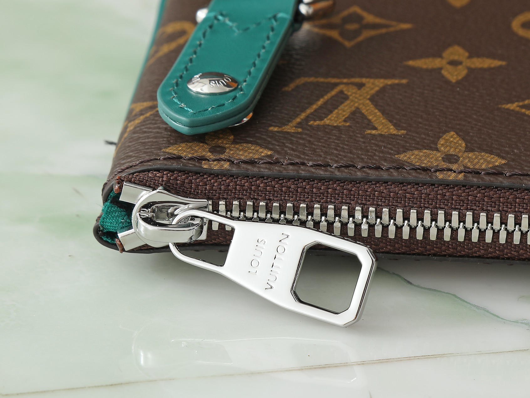 Trio Messenger Bag G73 Borneo Green Monogram Macassar Colormania M12766