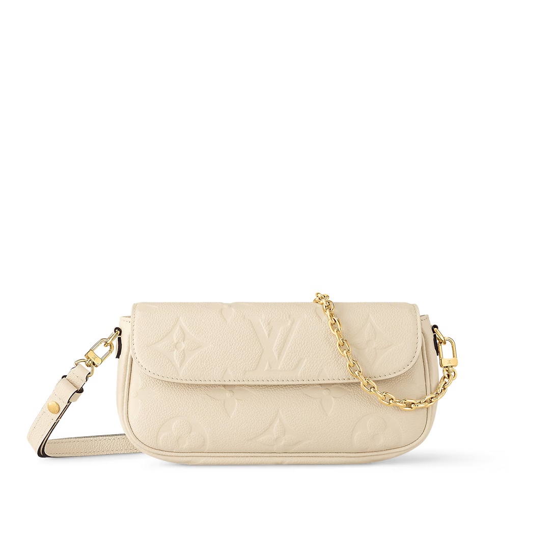 Wallet On Chain Ivy Monogram Empreinte Leather Cream M82210