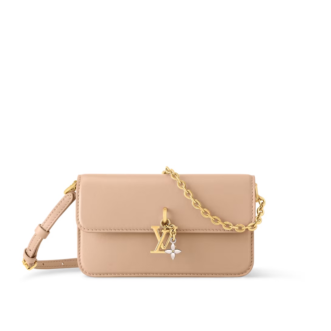 Wallet On Chain Lv Bloom Sand Calfskin Leather M14581